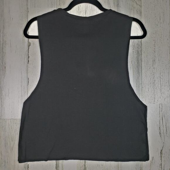 NWOT Over The Limit Apparel Sleeveless Black Muscle Tee Women's Size Small - Picture 9 of 11